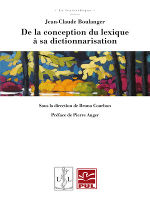 cover image of De la conception du lexique à sa dictionnarisation